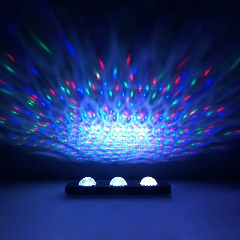Горячее предложение, 7 цветов, USB светодиодный RGB Авто декоративный светильник, автомобильный рассеянный Звездный светильник, интерьерный неоновый атмосферный светильник, музыкальный голосовой контроль