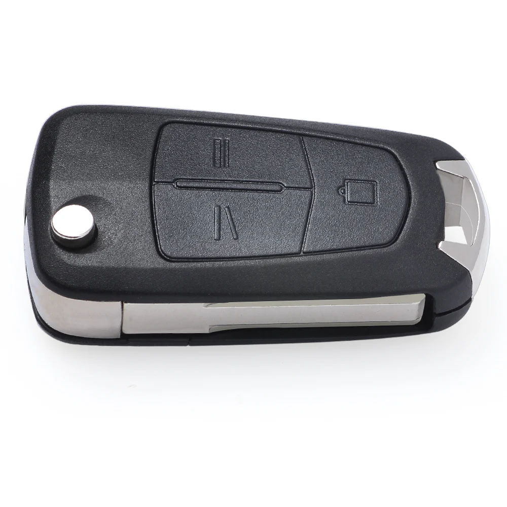 KEYECU Replacement Flip 2/3Buttons Remote Key Fob 433MHz PCF7946 for Vauxhall/Opel Vectra C Signum 2003-2007 Uncut HU43 or HU100
