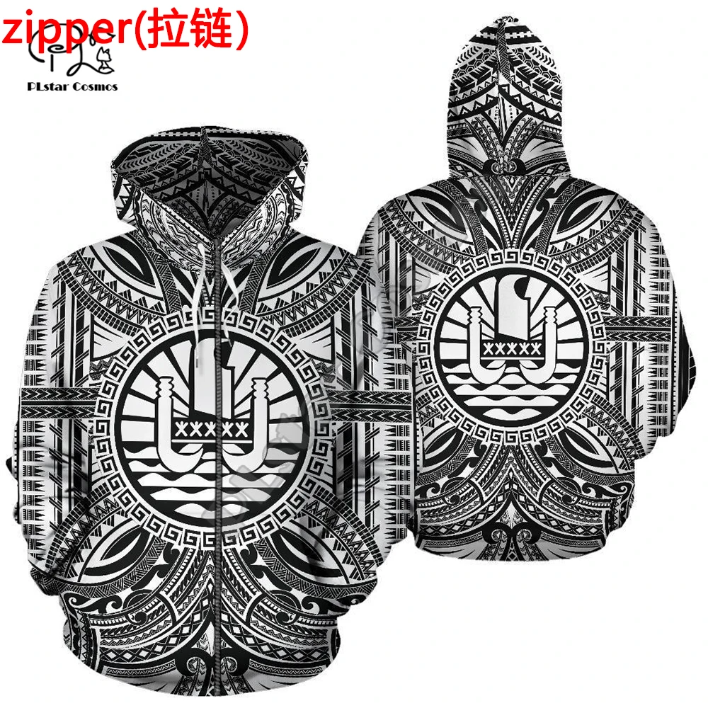 NewBrand French Polynesia Tahiti Country Flag Tribal Culture Retro Tattoo Customize Tracksuit Men/Women 3DPrint Funny Hoodies 20