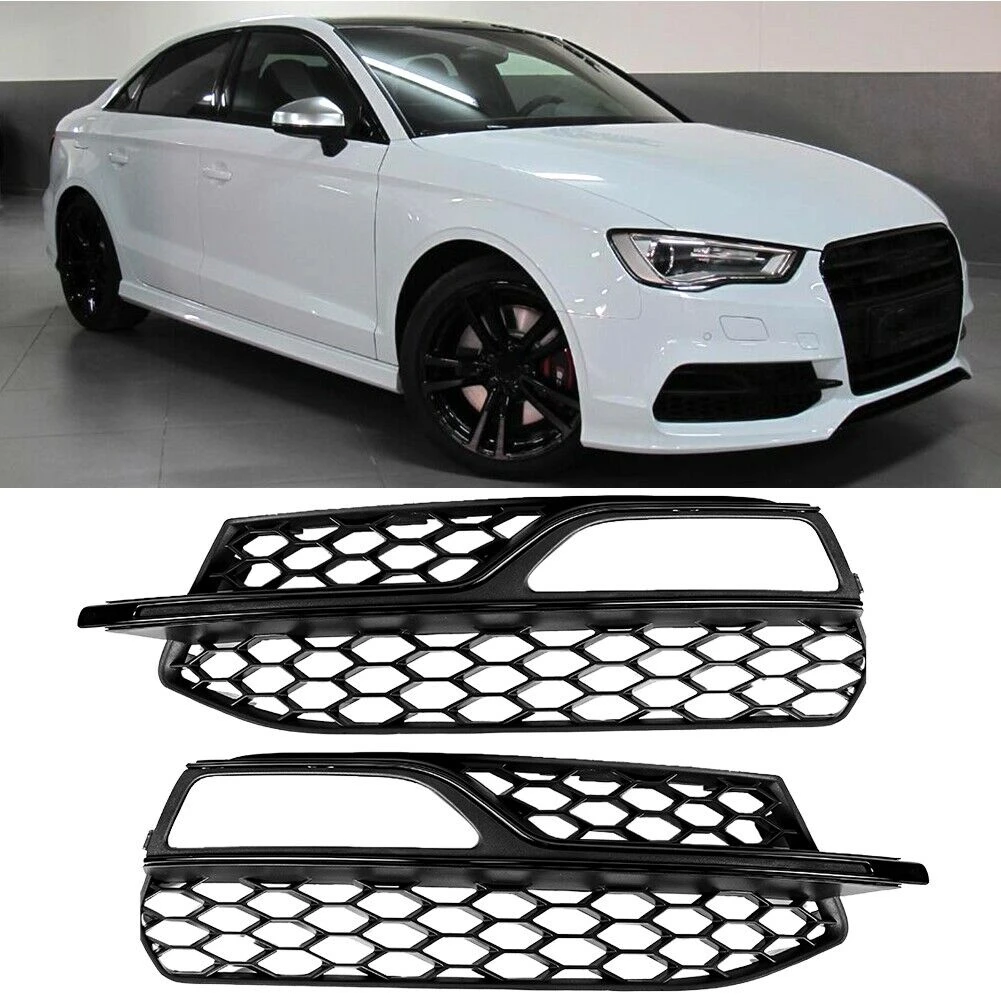 Auto Bumper Mistlamp Grill Grille met Zwarte Bekleding Past voor Audi A3 S3 S-Lijn 2013 2014 2015 1 paar - AliExpress Automobiles & Motorcycles