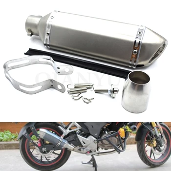 

Universal 38-51mm Modified Motorcycle Exhaust Pipe escape Muffler For Kawasaki Ninja 500R EX500 650R EX650 ER-6F ER-6N ZXR400