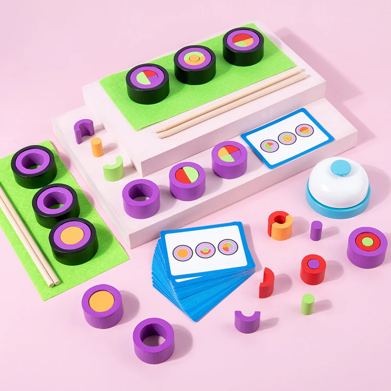 Montessori Wood Toys Puzzle Party Card Games Sushi Master Contest Competition Game Early Educational Kids Toy Japanese Food Gift 2