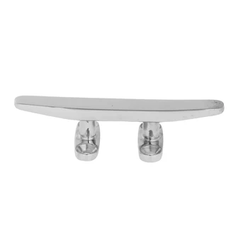 

100mm Stainless Steel Heavy Duty Boat/Yacht Cleat+ 6mm Diamond Pad Eye Plate