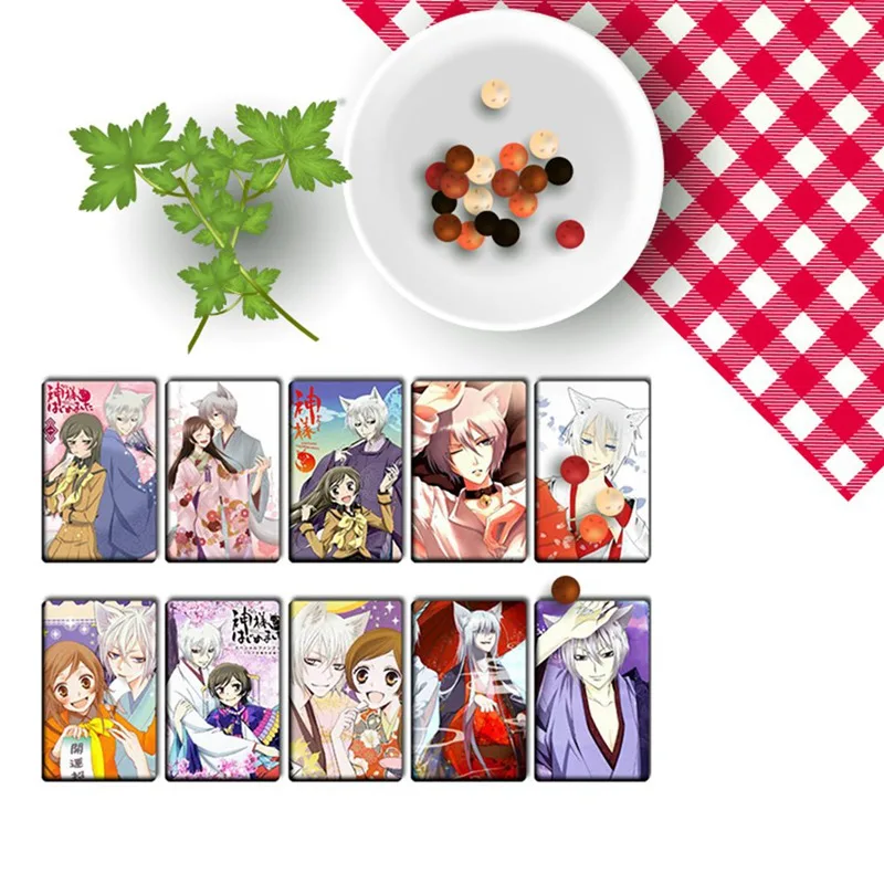 10 шт./компл. Kamisama Hajimemashita Kiss аниме карты с кристаллами наклейки модный постер карты Канцелярский набор