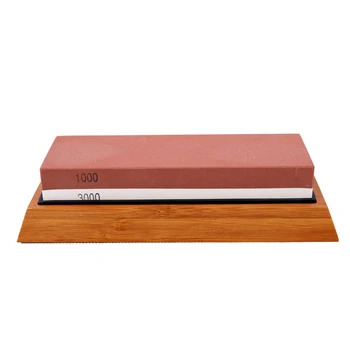 

Double-sided Bicolor Whetstone Cutter Sharpener Stone for Kitchen White Corundum Sharpening Tool with Silica Gel Underlay