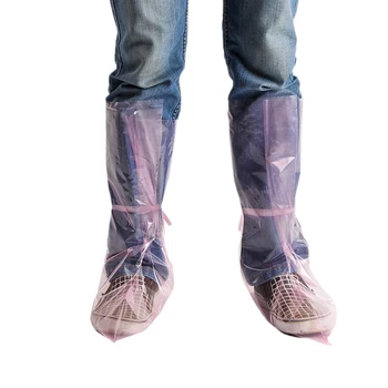

ASDS-Thickened High Tube Disposable Plastic Shoe Cover Pig Farm Shoe Cover Protective Foot Cover Waterproof Rain and Sand