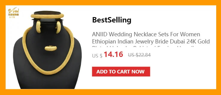 ANIID Womens Gold Jewelery Ethiopian Set Dubai Bridal Jewelry Wedding 24k Necklaces Eritrean Arabic Big Ring Brazilian Arab
