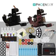 Полный Набор татуировок набор тату-машинок 10 цветные чернила набор lcd блок питания пистолет набор профессиональные инструменты для искусства тела Набор Татуировок