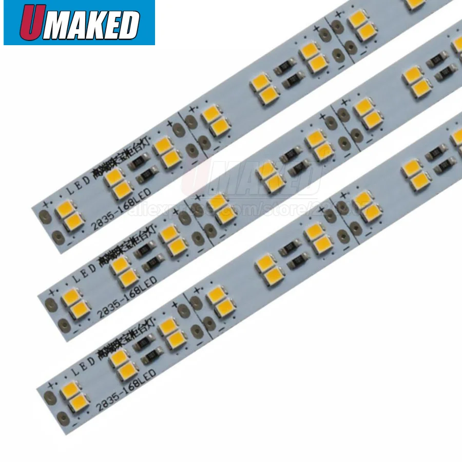 50/99 см SMD2835 168 СВЕТОДИОДНЫЕ Жесткие Полосы высокой яркости DC12V белый цвет