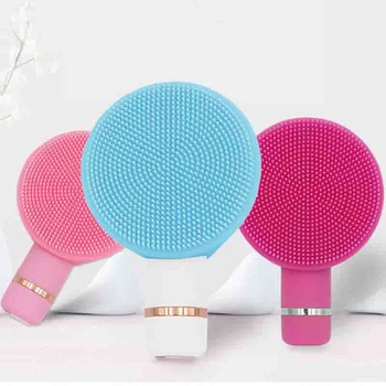 

2 in 1 Portable Silicone Electric Face Cleansing Instrument Vibration Pore Facial Cleaner Brush Set Face Skin Care Tools