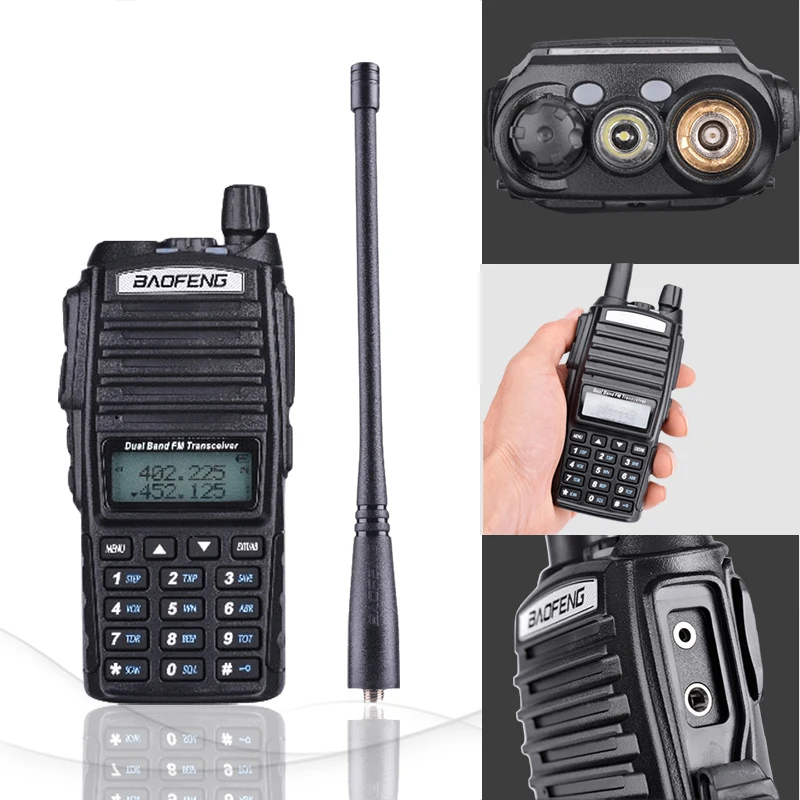 2pcs Baofeng UV 82 8W Walkie Talkie Dual Band Dual PTT VHF UHF Two Way Radio 3