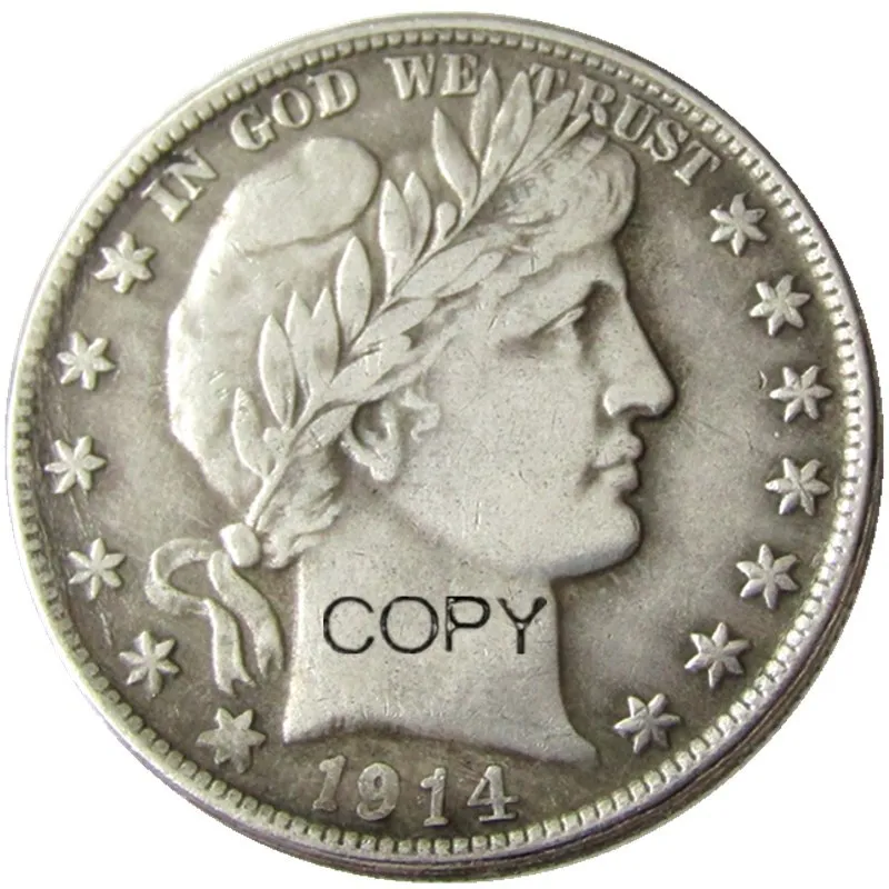 

US 1914PDS Barber Half Dollar Silver Plated Copy Coins