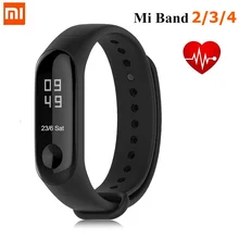 Xiaomi Mi Band 2/3 умный Браслет фитнес-трекер монитор сердечного ритма OLED дисплей тачпад Bluetooth 4,2 водонепроницаемый браслет