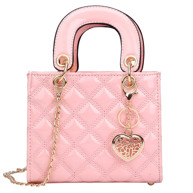 Летние сумки для женщин, клетчатая Желейная сумка, яркие цвета, с клапаном, мини дизайн, для девушек, на плечо, на цепочке, сумка-мессенджер, через плечо, сумочка - Цвет: Розовый