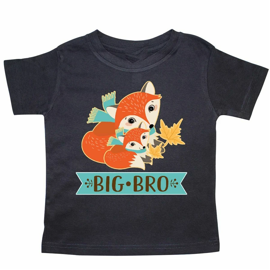Inktastic Brother Big Bro Woodland Fox футболка лисички милые сестры синий подарок на день