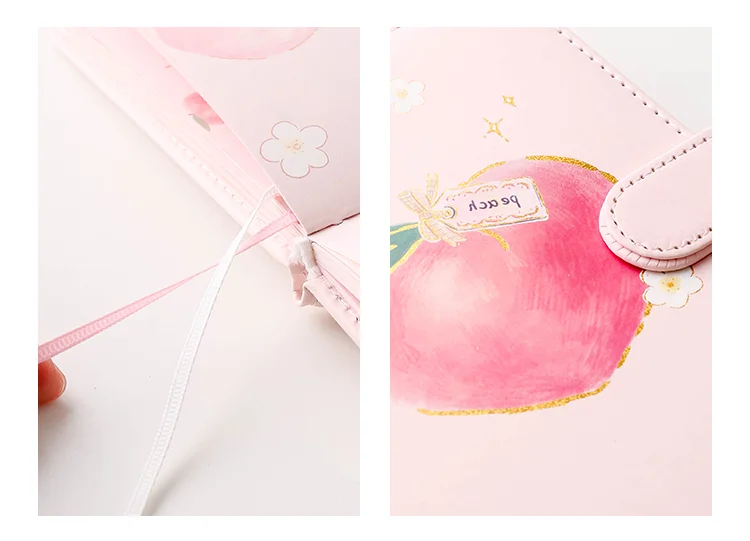 Kawaii Peach Notebook with Cover - Limited Edition