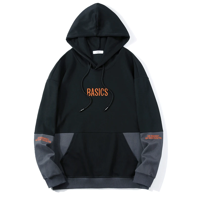 

Elena Store New Model Autumn For Men Hooded Sweatshirt Casual Sports Loose Harajuku Stitching Sports Men's Breathable Hoodie