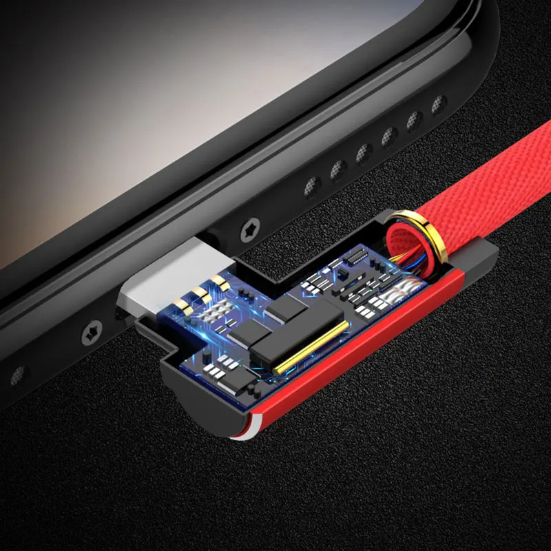 Кабель usb type-c 2.4A быстрое зарядное устройство локоть 1,8 м кабели для Xiaomi Mi9 Mi8 huawei Glory samsung Redmi Note 7 OPPO VIVO оборудование
