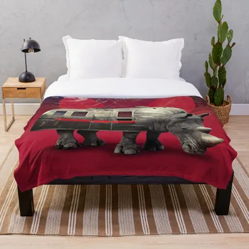 

Rhino Blanket Wool Flannel Plush Blanket Bedspread For office Sherpa Blanket Couch Quilt Cover Travel