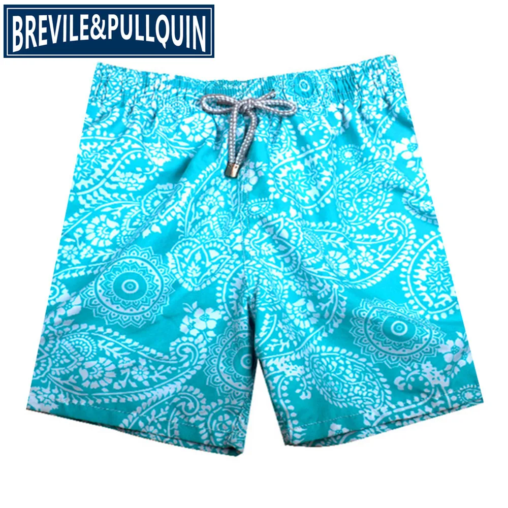 U Новое поступление известный бренд Brevile pullquin пляжные обшитые мужские шорты Черепашки купальники цветы череп Swordfish мужские бордшорты - Цвет: U