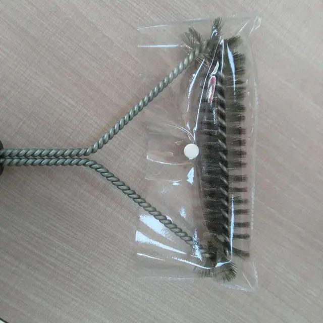 Háromszög Huzal -Grill -Tisztító Kefe Hordozható Rozsda Tartós, Kézi, Rozsdamentes Acél Grill Ecset Otthoni Konyhához - Image 4