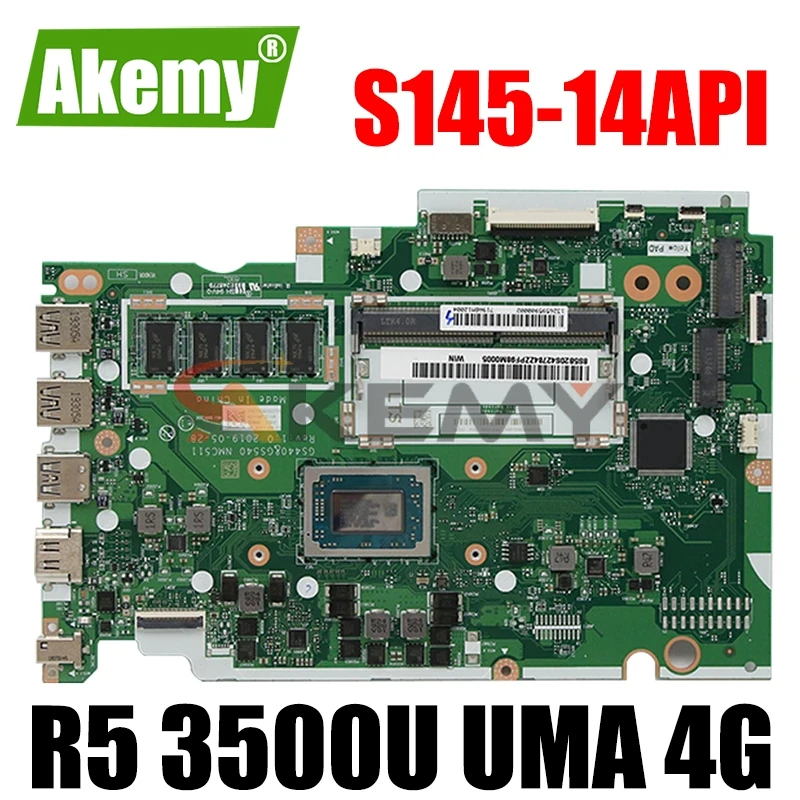 NM-C511 для Lenovo ideapad S145-14API Материнская плата ноутбука с процессором R5 3500U UMA 4G DDR4 100%
