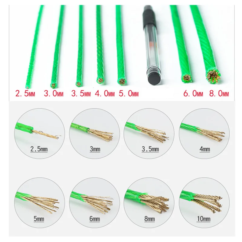 100 Meters Vinyl Coated Steel Wire Rope Cable 2pcs Clamp Rustproof String Light Hanging Clothesline Grape Rack Shed