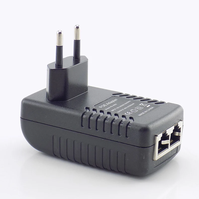 DC 48V 0.5A 24W Poe Мощность адаптер-форсунка переключатель Poe IP Камера WiFi Poe инжектор настенных розеток видеонаблюдения US/EU