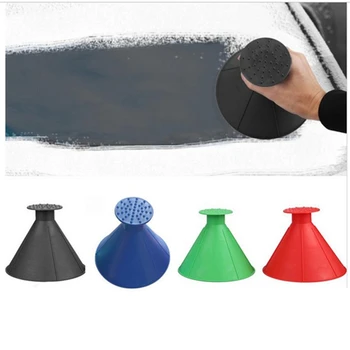 

1/2/4PCS Auto Car Magic Window Windshield Ice Scraper Oil Funnel Snow Remover Cone Deicing Snow Removers Shovel Window Scrapers