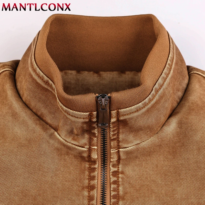 MANTLCONX 5XL 6XL мужская куртка из искусственной кожи осенне-зимние Мотоциклетные Куртки из искусственной кожи мужская куртка-бомбер военные куртки