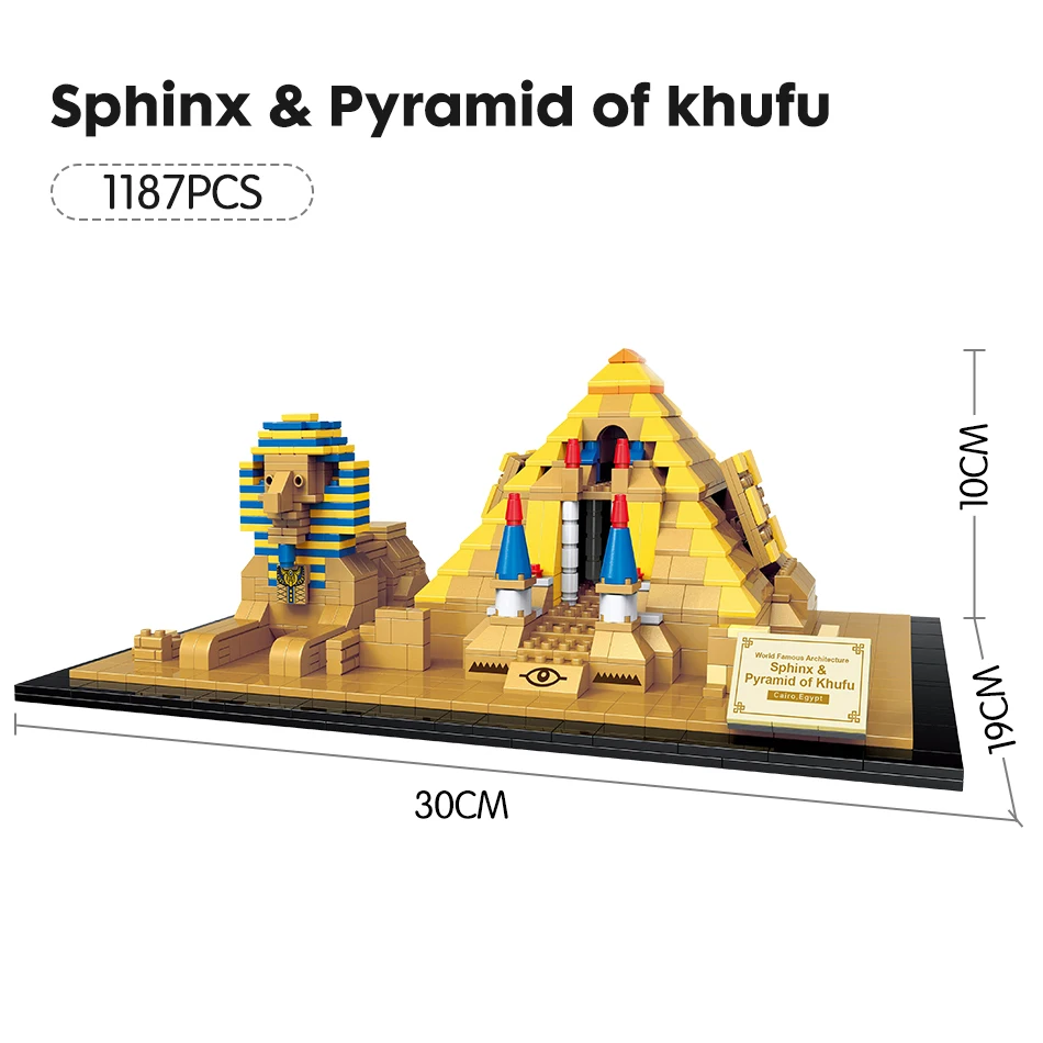 Город знаменитая архитектура Эйфелева башня Египетские пирамиды Лондон двойной мост создатель модели строительные блоки кирпичи игрушки для детей