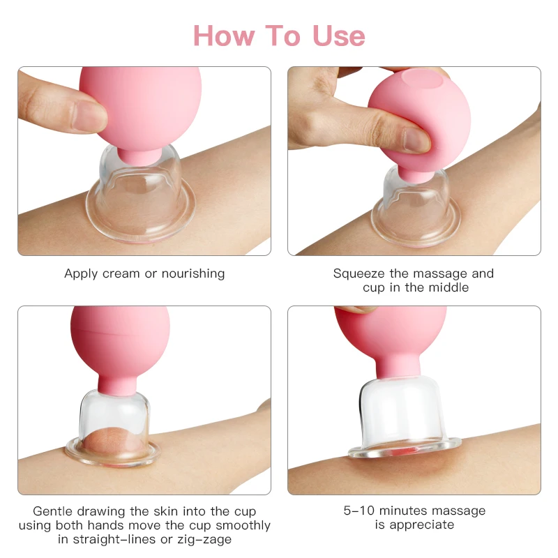 2-5Pcs Vacuum Massage Jars Suction Cups Vacuum Cupping Glasses Anti Cellulite Fat Burner Cupping Therapy Set Ventosas Slimming images - 6