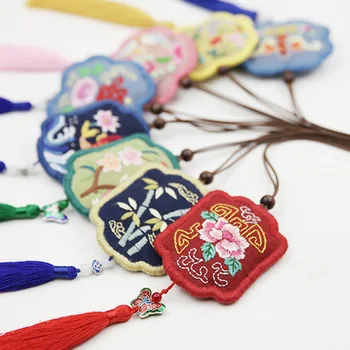 

Omamori DIY Embroidery Protective Talisman Womans Key Chain Bags Pendant Tassel Jewelry Amulet Cross Stitch Nian Nian You Yu