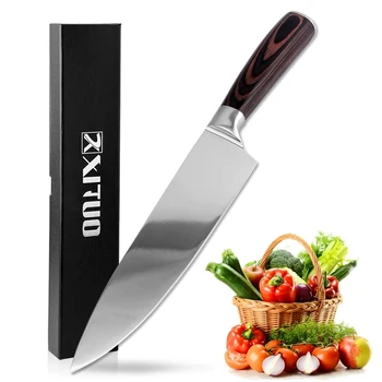 

XITUO high quality Very sharp Chef knife 7CR17Mov stainless steel kitchen knives Mirror blade Santoku Knife Cooking Tool Utility
