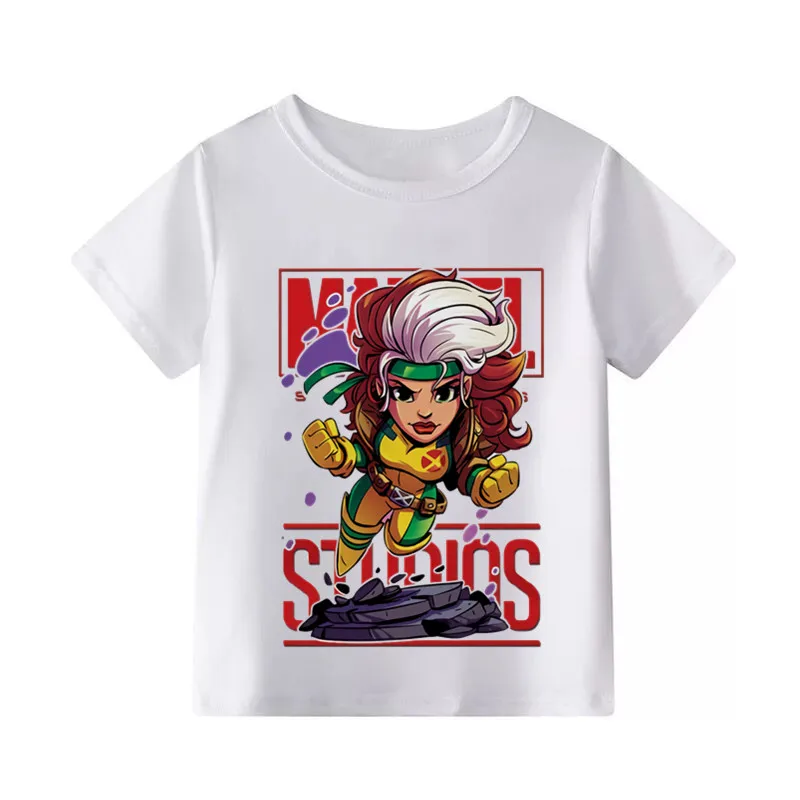 New Marvel Avengers/Captain/America/Spiderman/Thor Cartoon Children's T-shirt Boys Girls Funny T Shirt Kids Clothes - Цвет: T
