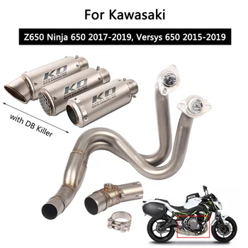

2015-2019 Versys 650 Exhaust System for 2017-2019 Kawasaki Z650 Ninja 650 Motorcycle Exhaust Pipe Slip On 51mm Muffler Db Killer