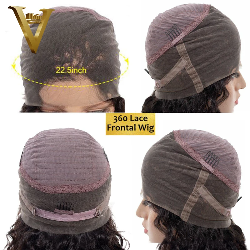 Короткие парики для женщин с фронтальным кружевом Bob прямые на 360 градусов