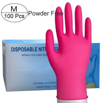 

100pcs Nitrile Gloves, Powder Free, Latex Rubber Free,Disposable Gloves QX2B