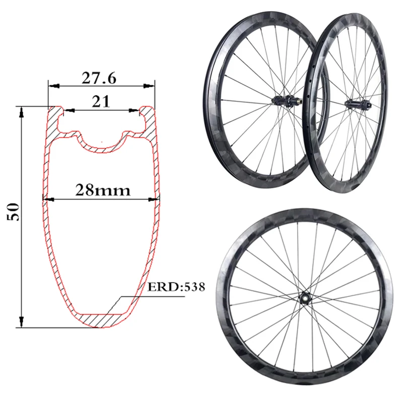

Disk Cross Gravel Wheel 50mm 28mm Wide UDK Glossy Rims Road Wheelset Central Lock Hubs Disc Brake Bicycle Wheels