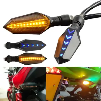 

2Pcs Stylish Universal Flowing Water Motorcycle LED Turn Signal Indicator Light Lamp cool appearance design New Hot Boutique