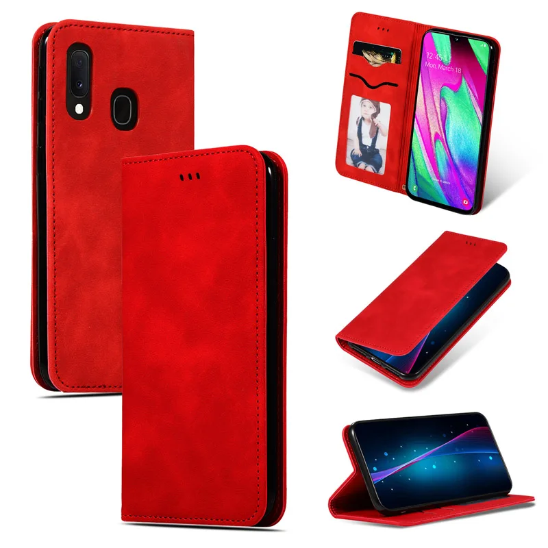 Кожаный флип-чехол для Galaxy A 10 20 E 202F 9 8 7 чехол кронштейн 30 40 50 60 70 8Plus 730 9Pro 9S 920 40S |