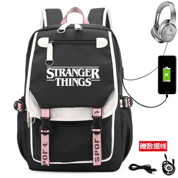 

Stranger Things Capacity Backpack For Teenagers Usb Charge School Bags For Girls Travel Laptop Laptop Backpack mochila escolar