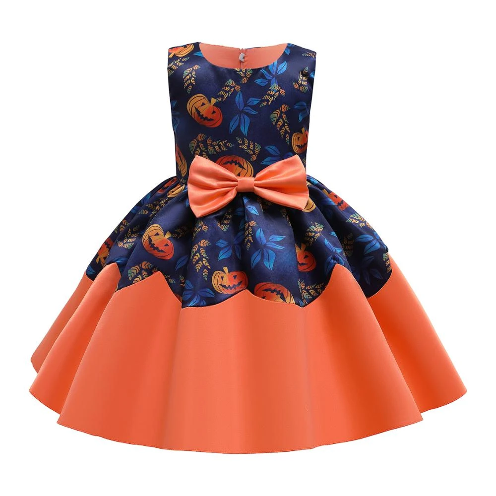 Kids Clothes Girls Pumpkin Print Dress Princess Dress Infant Girl Fantasy  Dress Summer Dresses Topics For Girls 12 Years Old - Girls Party Dresses -  AliExpress