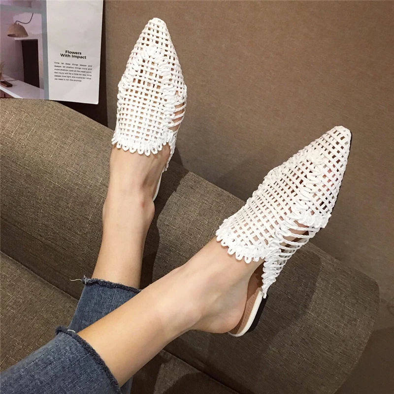 Wellwalk/соломенные шлёпанцы женская обувь на плоской подошве плетеные дышащие