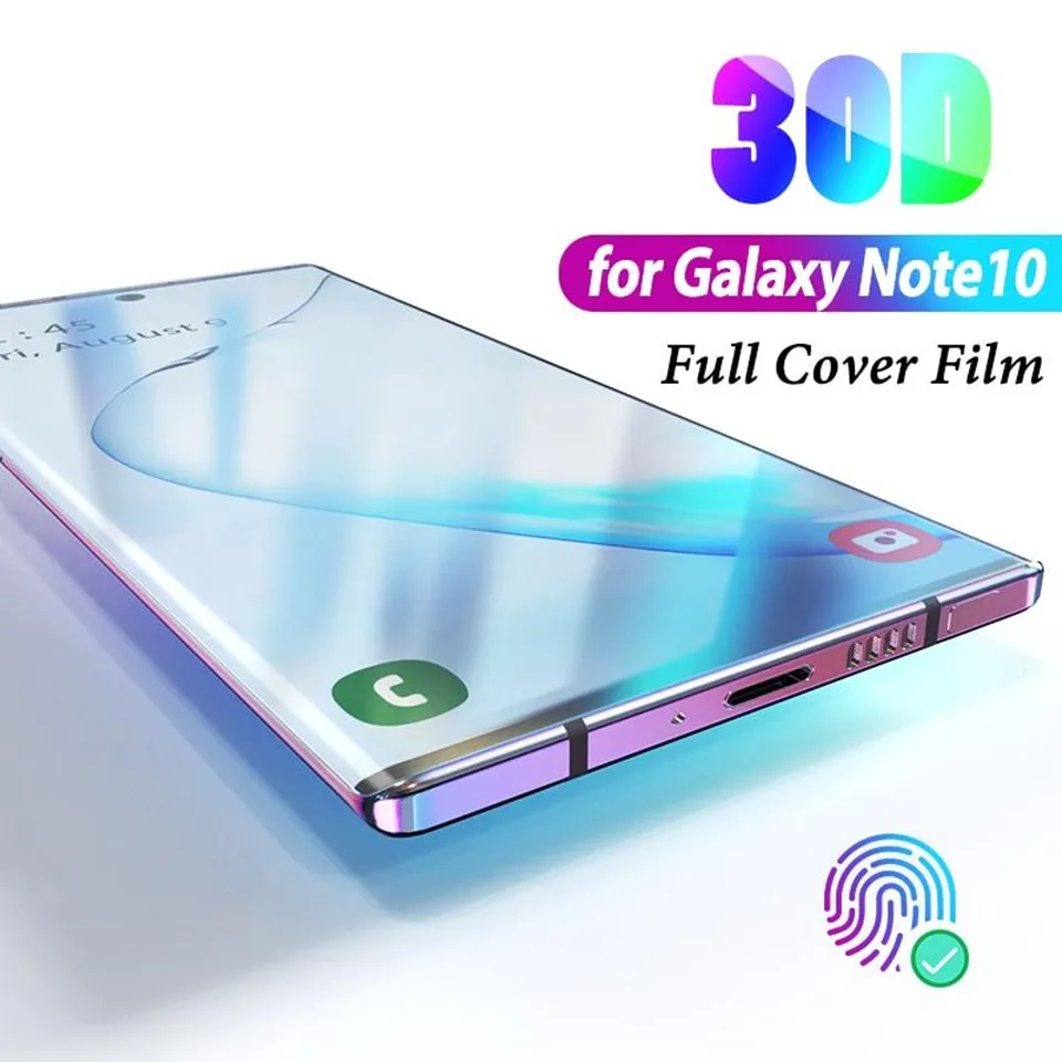 Защитное стекло закаленное УФ-стекло для Samsung Galaxy S10 Plus Lite Note 10 30D | Мобильные