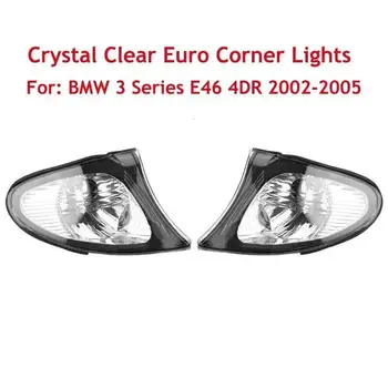 

2x Car L&R Corner Turn Signal Lights Lamps Fit For BMW 02-05 E46 3-Series 4DR