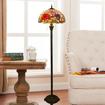 

40cm American Rural Tiffany stained glass living room dining room bedroom bedside floor lamp festive lamp