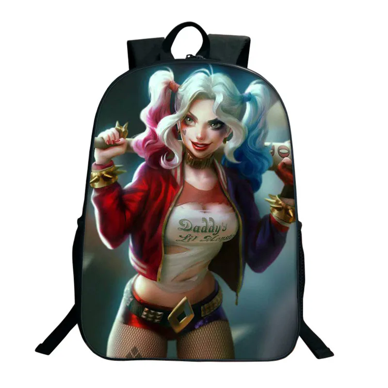 Suicide Squad Harley Quinn Backpack For Teenagers Boys Girls School Bags Sans Student Travel Bag Shoulder Backpacks