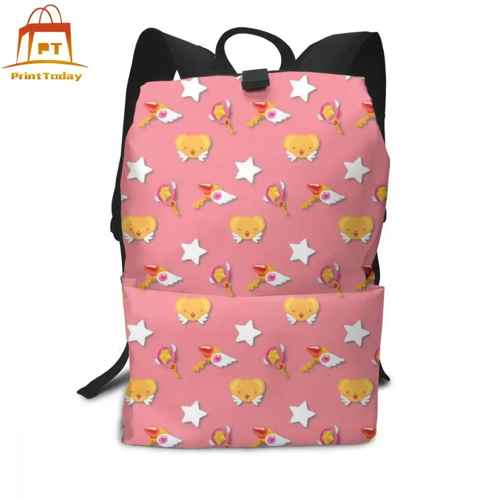 

Sakura Card Captor Backpack Card Captor Sakura Pattern Backpacks Multi Function High quality Bag Teenage Men's - Women's Bags
