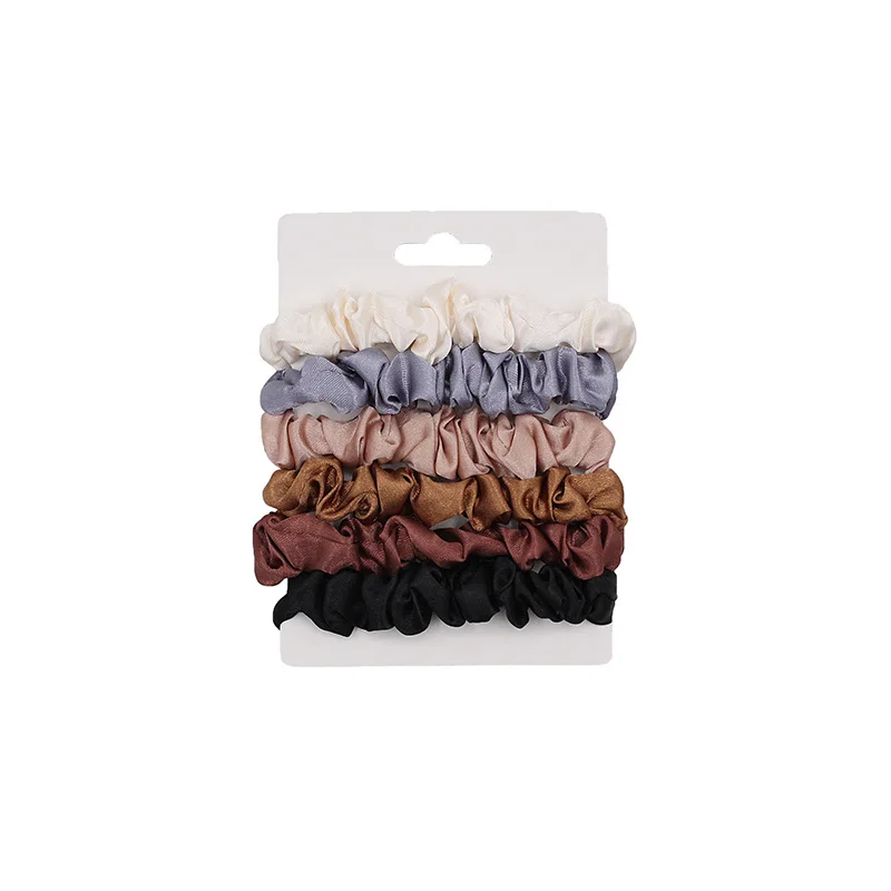 pearl hair clip 3-6Pcs Velvet Hair Rope Satin Sequin Cloth Scrunchies Elastic Hairband Women Ponytail Holder Hair Ties Girls Hair Accessories head wrap for women